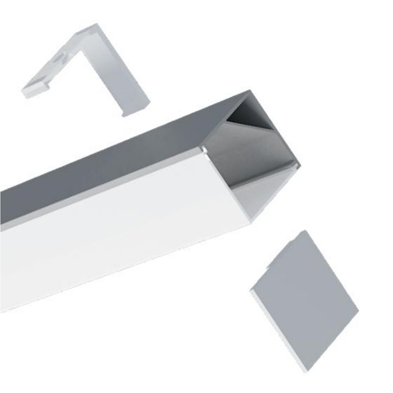 Corner Square Shape LED Aluminum Channel For 20mm Triple Row LED Strip Lights Corner Square Shape LED Aluminum Channel For 20mm Triple Row LED Strip Lights